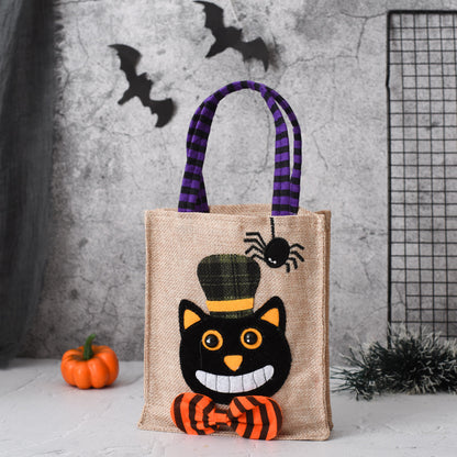 Bolso de mano con decoración de calabaza de Halloween para mujer