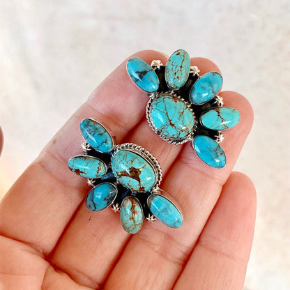 Boucles d'oreilles à tige géométriques florales bohèmes vintage