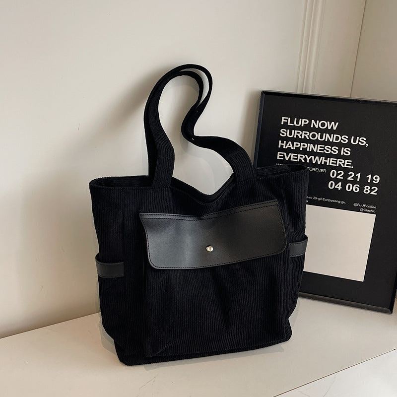 Large Capacity Retro Women Corduroy Bag