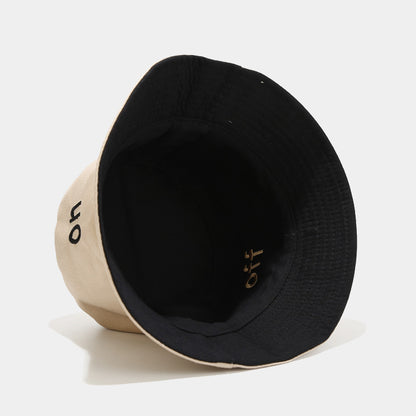 Sombrero de pescador bordado de doble cara informal de moda para mujer