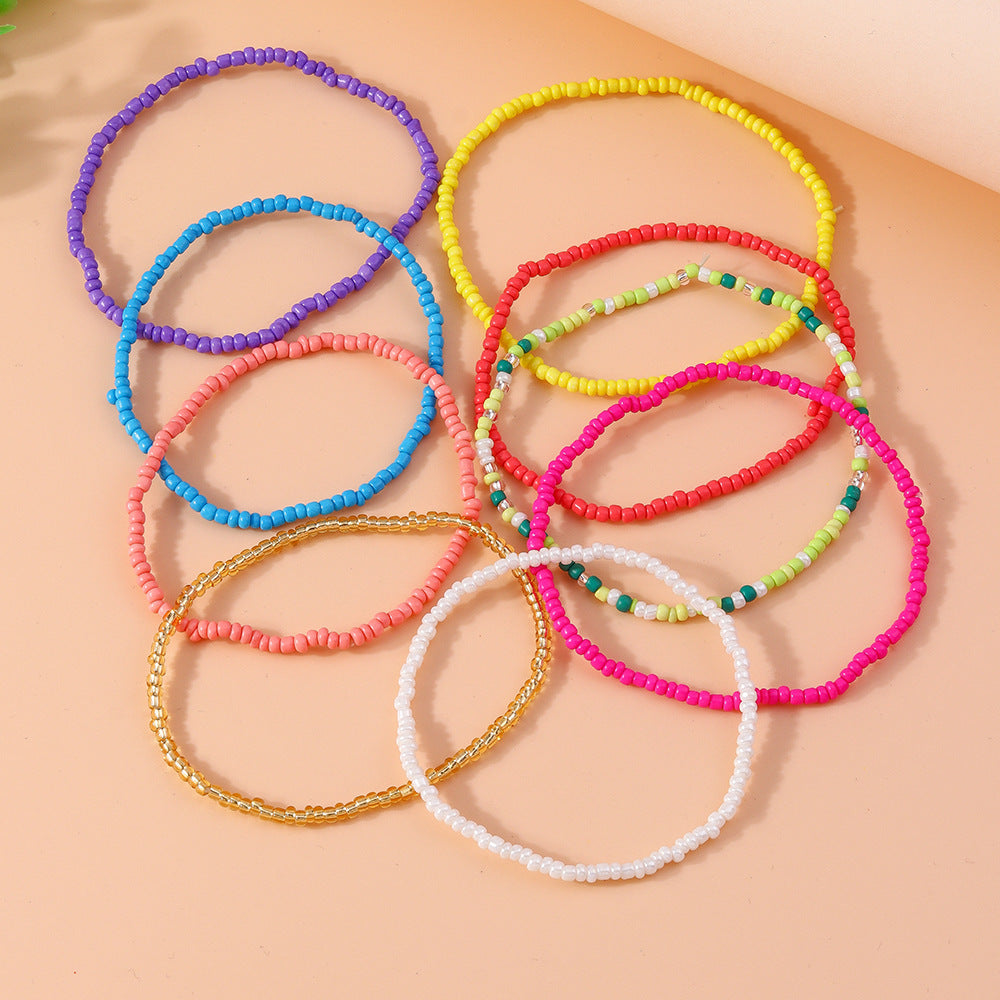 Bohemian Fashion Multicolor Beaded Anklet
