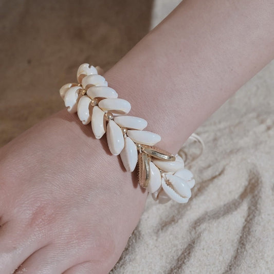 Women's Bohemian Shells Design Drawstring Bracelet