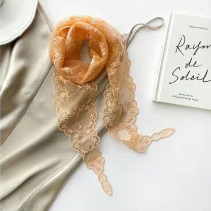 Bufanda bordada con encaje calado de moda de verano para mujer