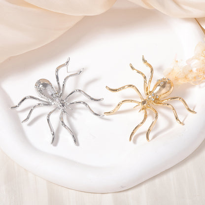 Women Fashion Exaggerated Alloy Spider Earrings