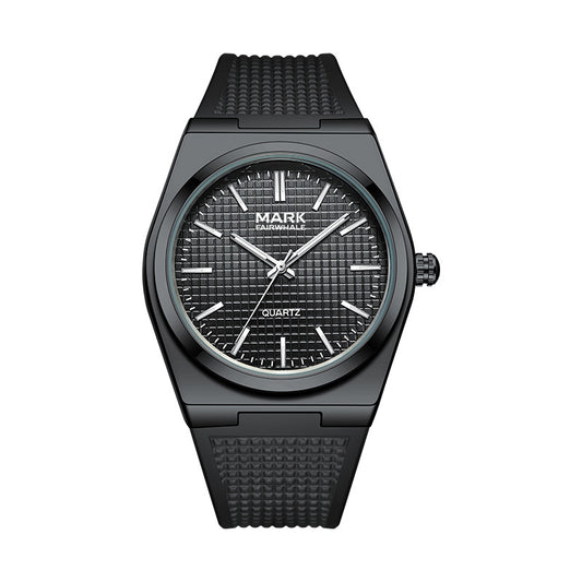 Men Casual Business Quartz Watch Waterproof Silicone Strap