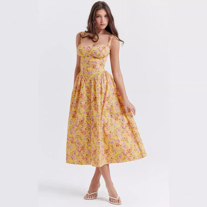 Vestido informal con estampado de flores diminutas para mujer