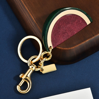 Porte-clés pendentif pastèque tendance en métal, accessoire tendance pour fruits