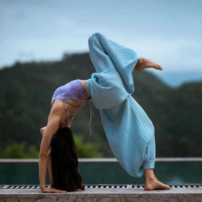 Women Casual Solid Color Loose Yoga Pants