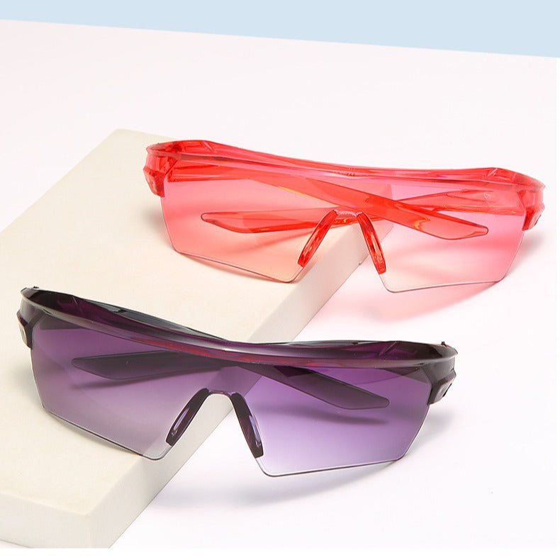 Y2K Half-Frame Sunglasses in Trendy Colors
