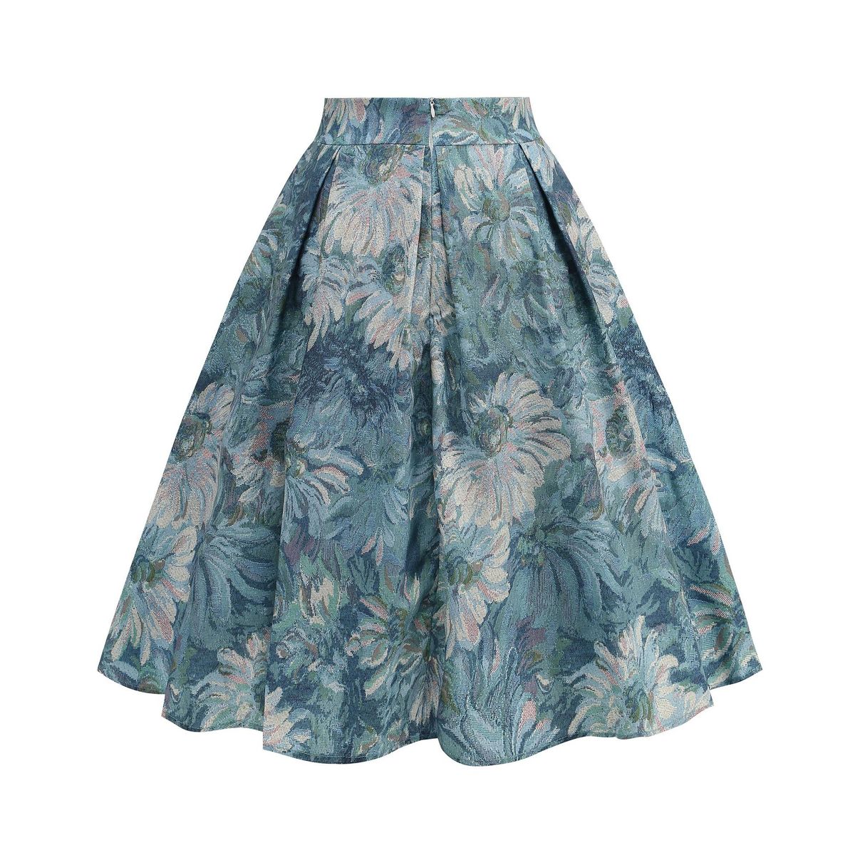 Falda plisada con lazo y estampado floral elegante para mujer