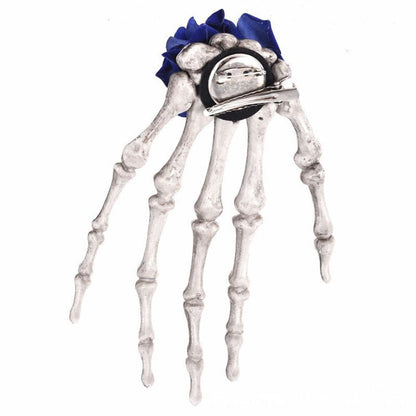 Pince à cheveux en forme de main de squelette pour femme, accessoire humoristique et exagéré pour Halloween