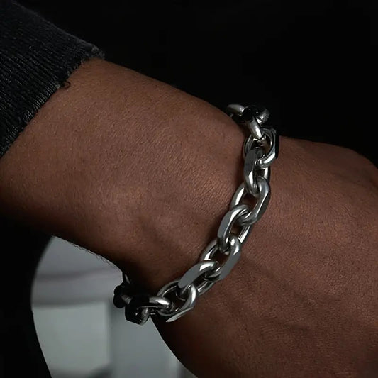 Men Fashion Simple Titanium Steel Bracelet