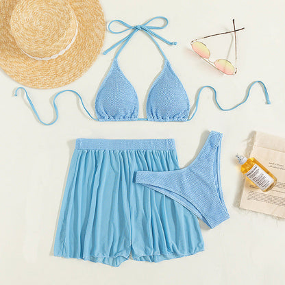 Ensemble bikini trois pièces pour femmes, vacances d'été