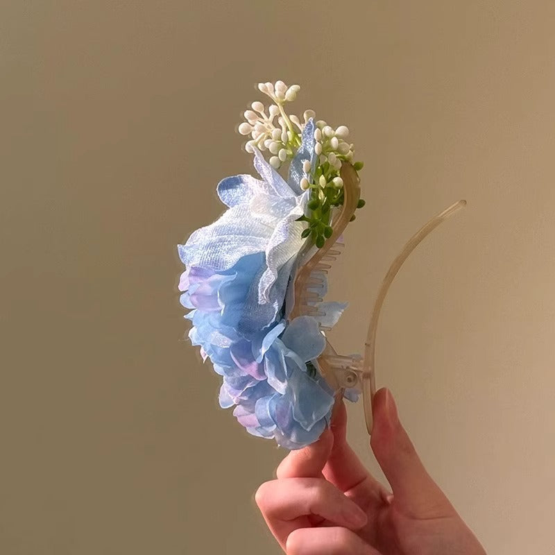 Fashion Beach Holiday Floral Hairpin with Cloth Material