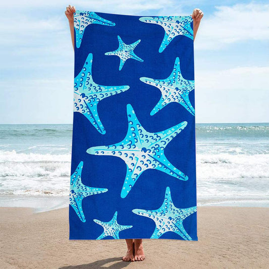 Toalla de playa de secado rápido con estampado de rizo de doble cara