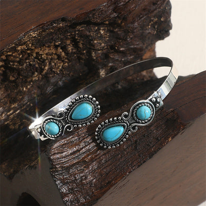 Pulsera étnica bohemia vintage de turquesa