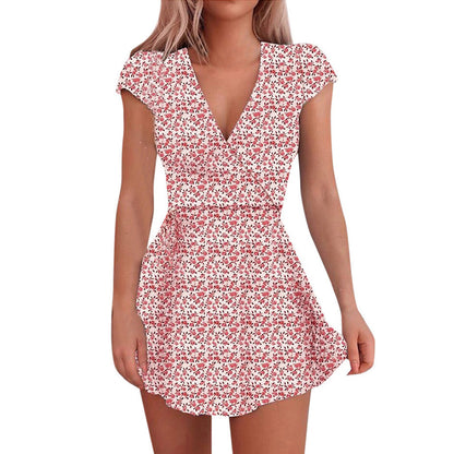 Summer Vacation Casual Women Tiny Flower Dress
