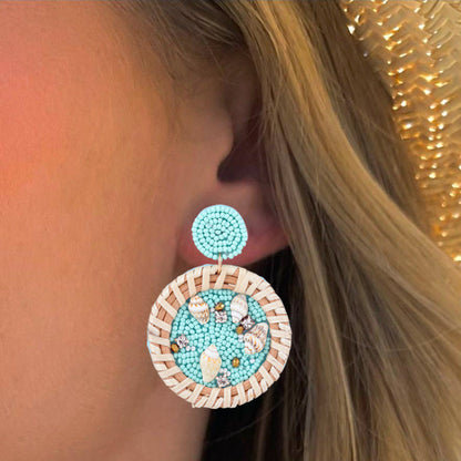 Summer Vacation Marine Style Shell Earrings