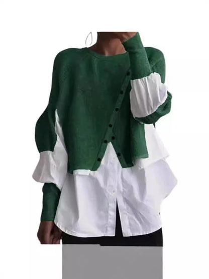 Women Fashion Casual Knitted Sweater Blouse