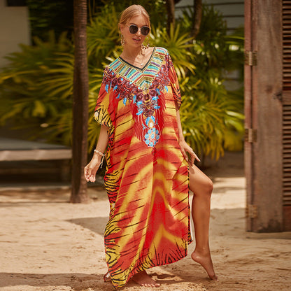 Traje de baño estampado gráfico para playa y vacaciones de verano para mujer