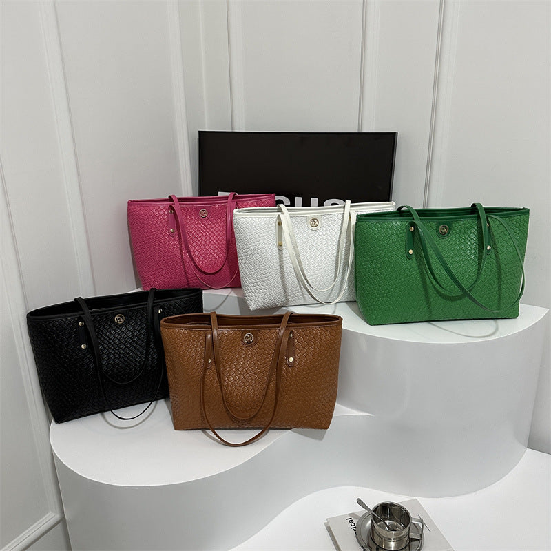 Bolso de mano informal de color liso para mujer