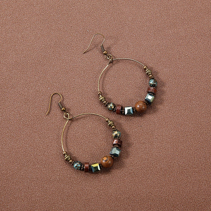Boucles d'oreilles vintage de style ethnique bohème