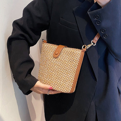 Bolso de hombro informal tejido estilo bohemio