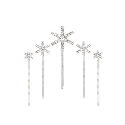 Pince flocon de neige en alliage strass tendance