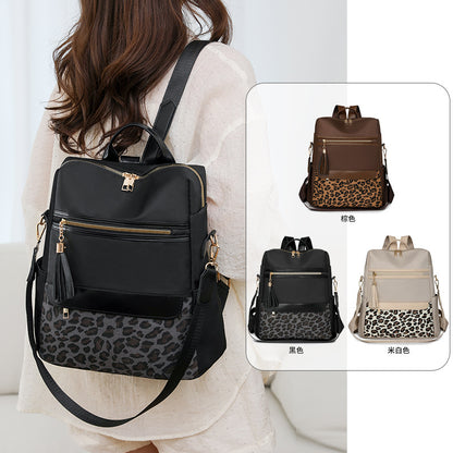 Lightweight Travel Multi-Use Leopard Schoolbag