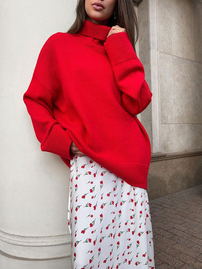Falda de cola de pez de cintura alta con estampado de cerezas de moda de verano para mujer