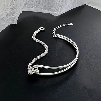 Pulsera de nudo de doble capa de moda para mujer