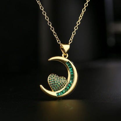 Collar con colgante de ojo malvado de circonita exquisita para mujer