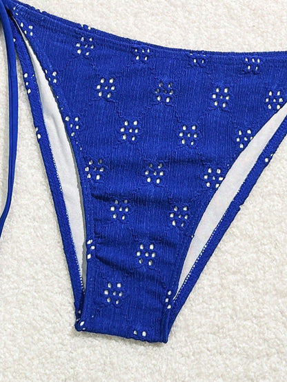 Bikini de playa sexy de color sólido con huecos para mujer