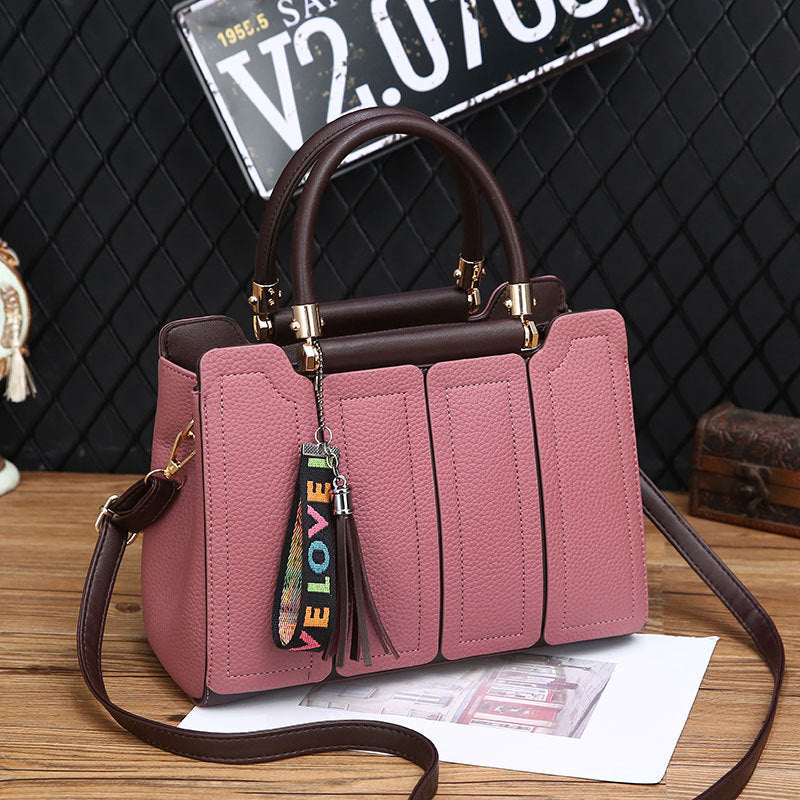 Bolso de mano informal de PU con cierre de cremallera para mujer