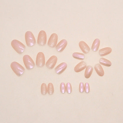 Uñas postizas con purpurina Aurora para niña dulce