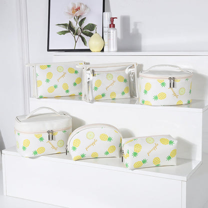 Bolsa de cosméticos fresca de verano de color amarillo limón
