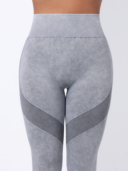 Leggings de yoga taille haute à rayures tendance pour femmes