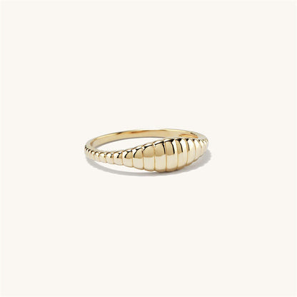 Women Fashion Simple Gold Plated Geometric Ring