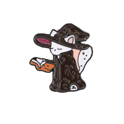 Broche en métal représentant un fantôme squelette de dessin animé d'Halloween