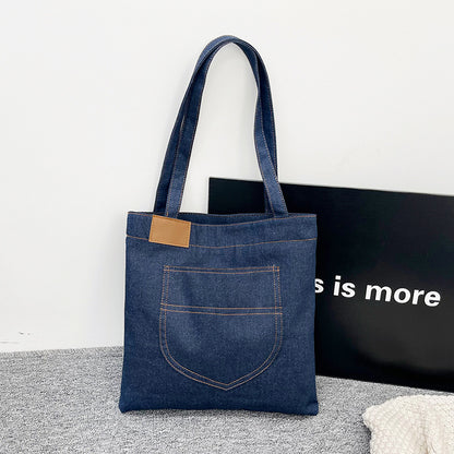Fashionable Casual Large Capacity Denim Tote Bag