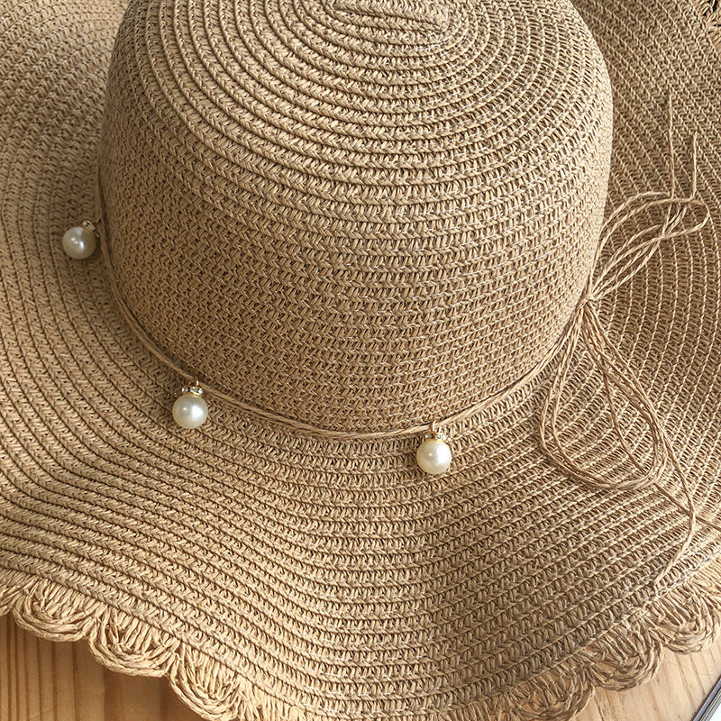 Sombrero de paja informal para mujer estilo festivo