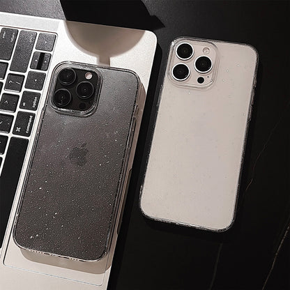 Women Fashion Silicone Glitter Transparent Phone Case for iPhone