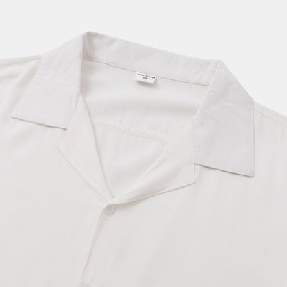 Chemise à manches courtes unie pour homme, idéale pour les loisirs et les vacances