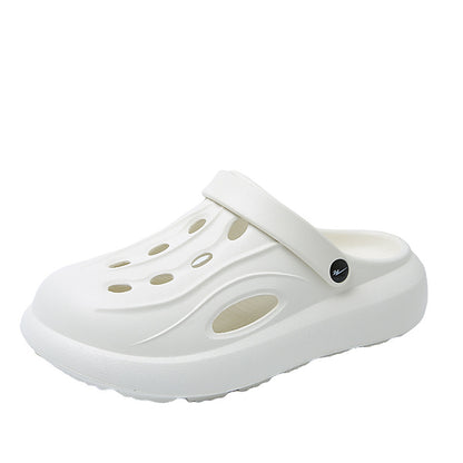 Pantuflas de suela gruesa de color liso y sencillo a la moda para mujer
