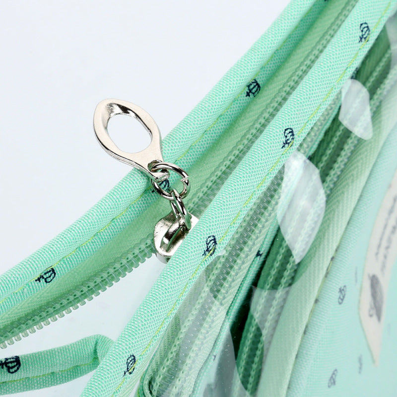 Bolsa de cosméticos transparente de viaje 3 en 1