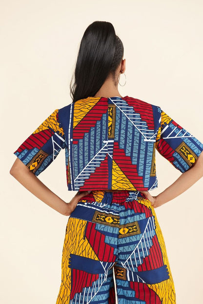 Women Fashion Casual Geometric Printed T-Shirt Pants