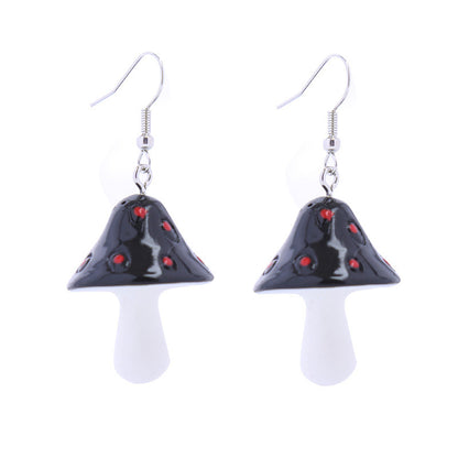 Pendientes de gato negro con cadena de calabaza, creativos y divertidos de Halloween para mujer