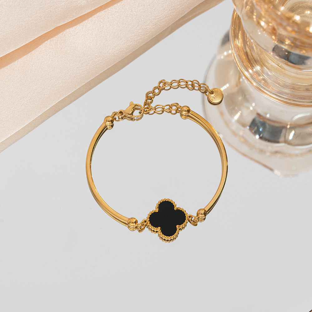 Fashion Four-Leaf Clover Bracelet Stainless Steel Jewelry