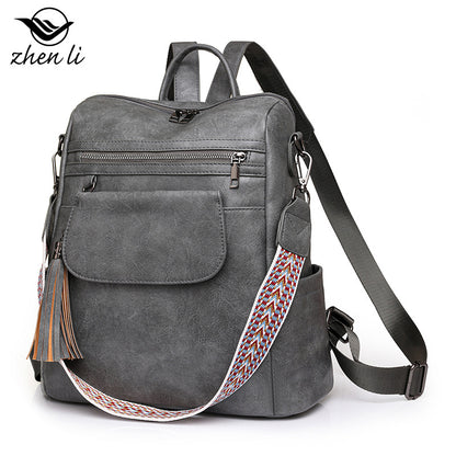 Women Large Capacity Retro Dual-Use Backpack