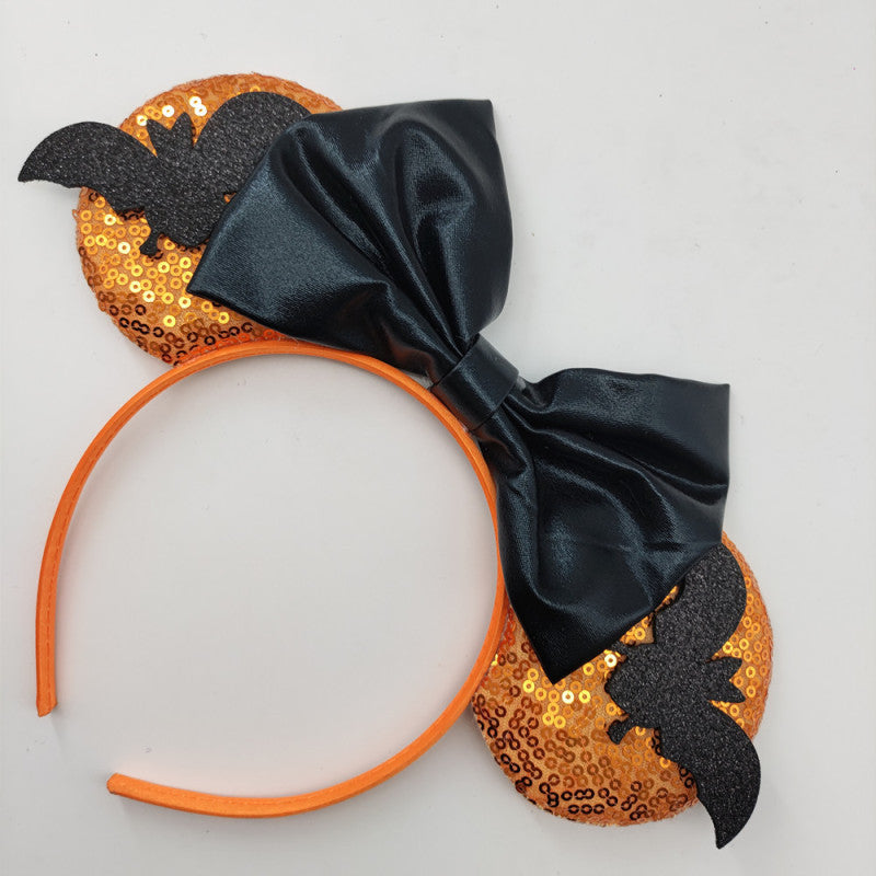 Bandeau chauve-souris à paillettes pour enfants Halloween